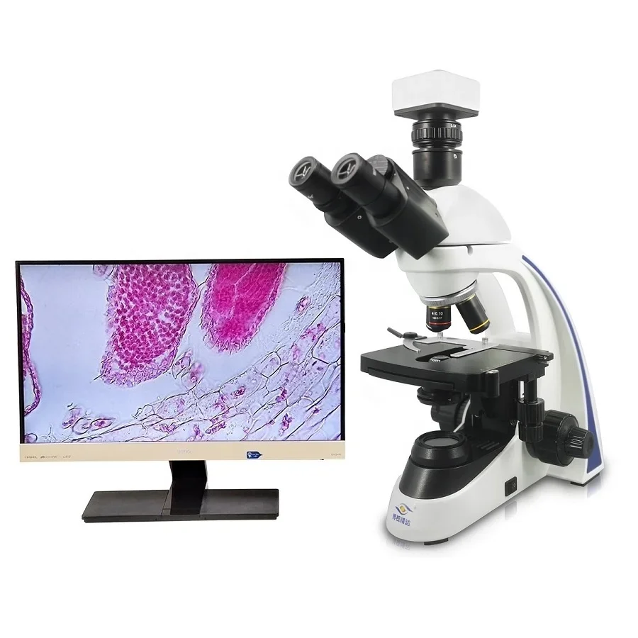 BD-SW1001T 40X-1600X digital trinocular compound biological microscope with digital camera with 3W LED illumination