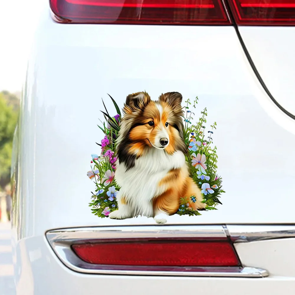 

Cute Shetland Sheepdog Car Accessories Sticker Scratch-Proof Sunscreen Decor Camper Windows Graffiti Decal