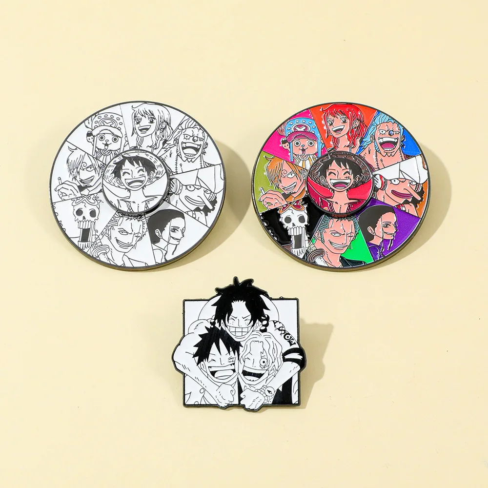 Japanese Cartoon Anime One Piece Metal Luffy Chopper Enamel Brooch Badge Commemorative Accessory Y2k Fashion Toys Anime Frind