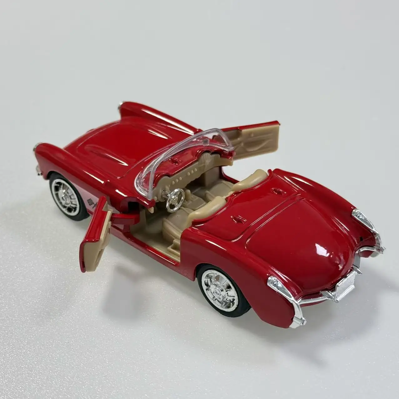 (Wellpappenschachtel) Maßstab 1:36, Vintage-Konvertible im Stil eines Spielzeugautos, leistungsstarke Feder, Metallguss, Jungenspielzeug, das beste Geschenk. – Detail 10