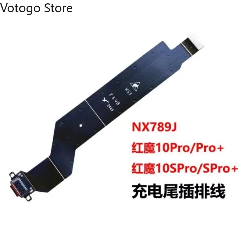 USB Charging Port Origina For ZTE Nubia Red Magic 10 Pro 10S Pro+ Plus Charger Plug Dock Board Flex Cable NX789J Replacement