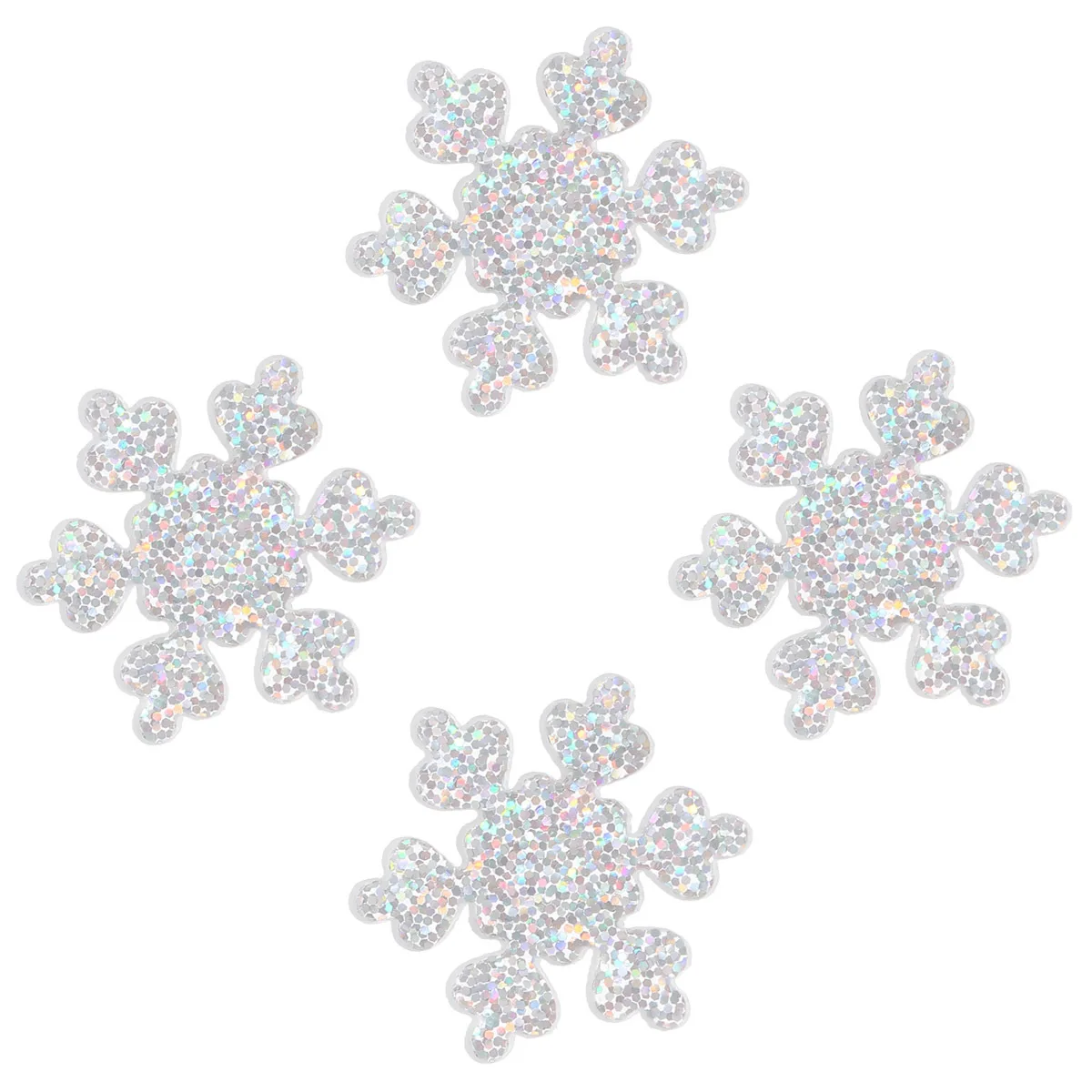 

50Pcs Christmas Snowflakes Accessories DIY Material for Phone Case Decoration Craft Projects Snowflakes Charm Hair Accessory