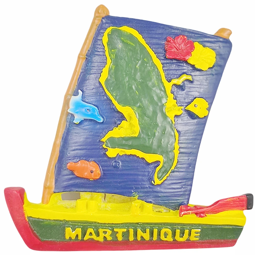 3D Martinique France Fridge Magnet Souvenir Gift Resin Refrigerator Magnetic Sticker Collection Home Decoration