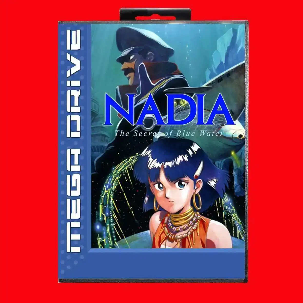 ناديا مع صندوق EUR لنظام Cartridge Megadrive Genesis 16 بت Sega MD