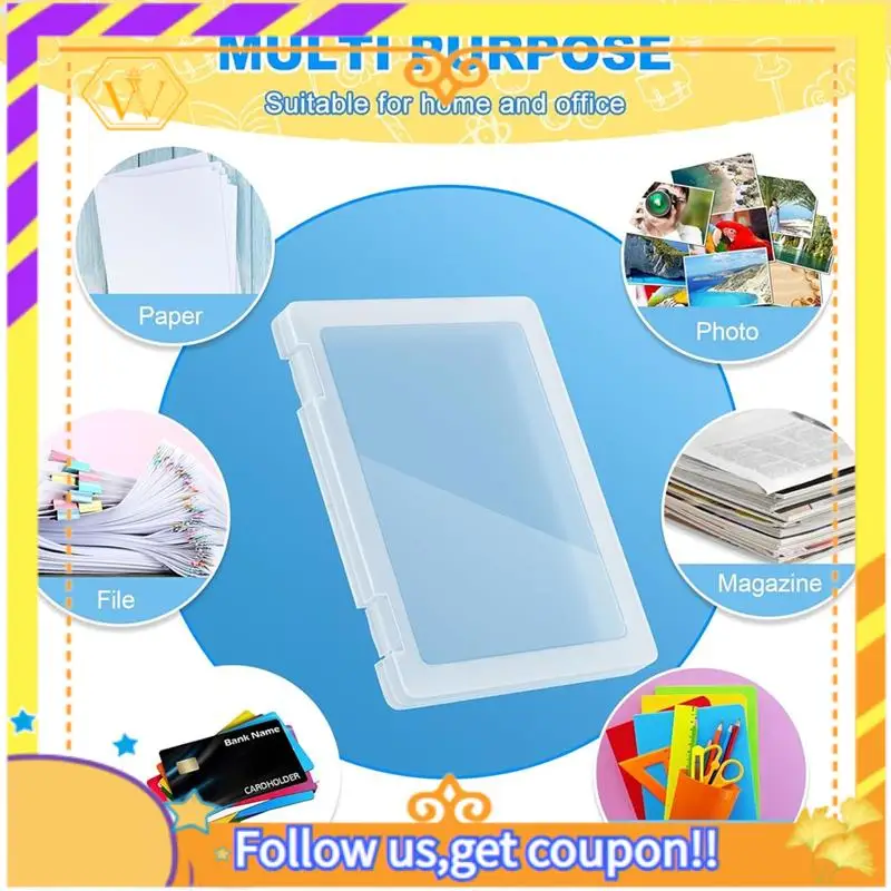 Latest-4 Pack A4 File Box Paper Storage Rack Document Protector For Magazines, Scrapbooks, Office School Supplies