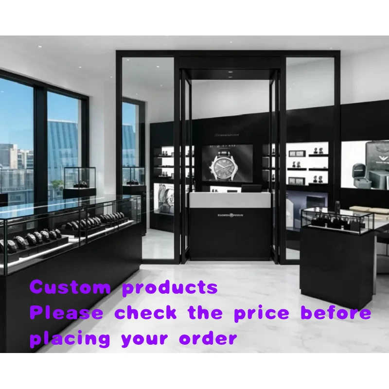 custom.Luxury Black Watch Display, Premium Glass Watch Showcase Luxury Watch Stores & Retail