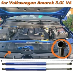 Puntales de capó para Volkswagen Amarok 3.0L V6 2010-2022, resortes de Gas modificados, amortiguadores, soportes de elevación, cantidad (2)