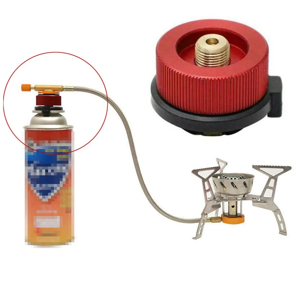 Camping Stove Butane Gas Adapter Convert Fuel Canister For Long Gas Tank Picnic Burner Cartridge Gas Stove Cans Converter Head