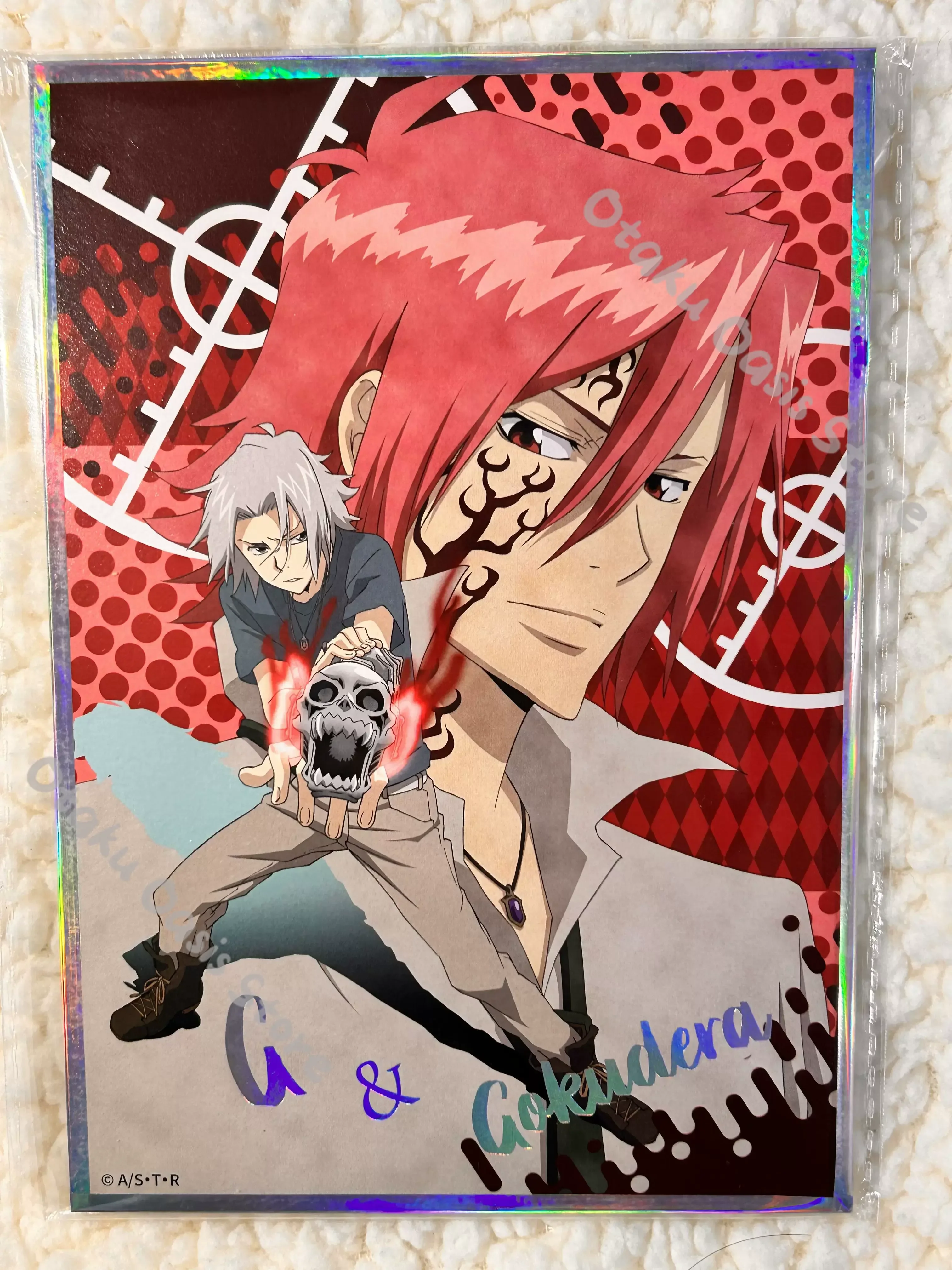 HITMAN REBORN Gokudera Hayato Badge Color Paper Standing Sign Birthday Present Single People Series Limited Legal Edition