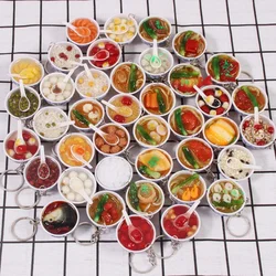 4cm Fake Food Celadon Bowl Noodle Pendant Artificial Keychain Fun Cute Food Pendant Simulation Home Decor Model Scale Decoration