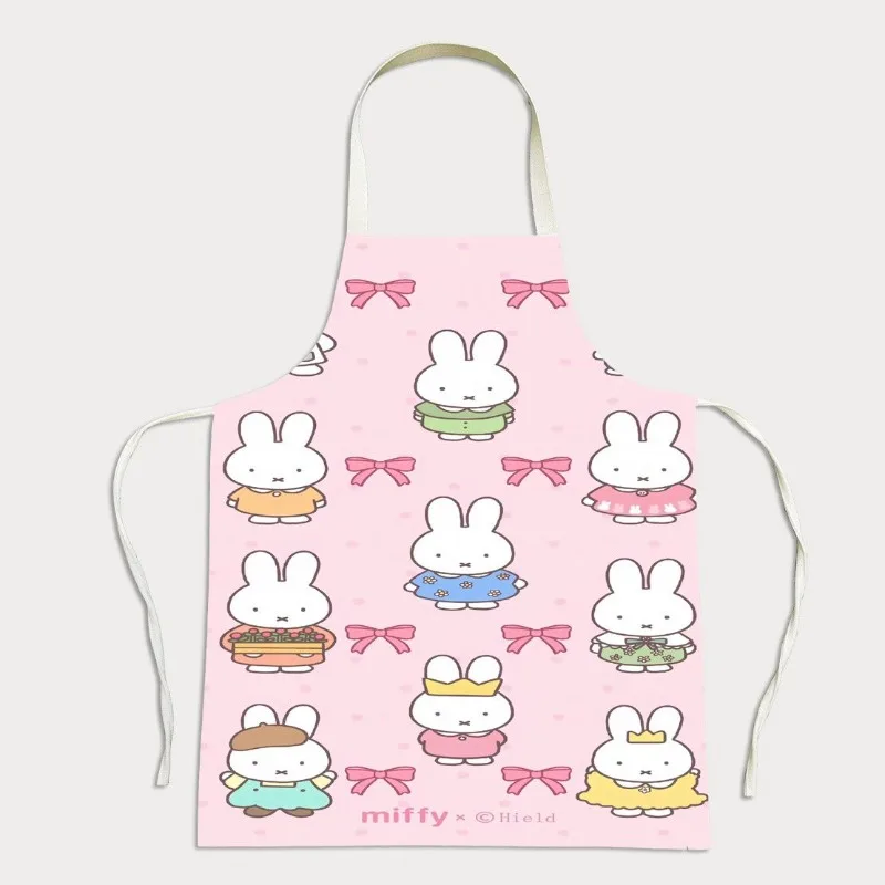 Cartoon Kawaii Good Looks Halter Neck Waterproof Apron Kitchen Cook Cooking Apron Anti-dirty Smock Four Seasons Available Miffy