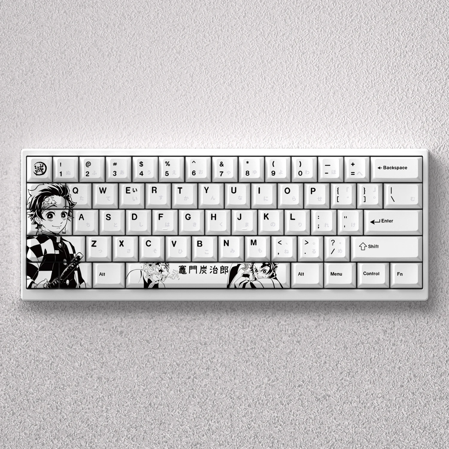 

Kamado Tanjirou Keycaps Anime PBT Dye Sublimation Cherry Height for Mechanical Keyboard AULA F75 Game PC Ajazz Anne Pro2 Mad60he