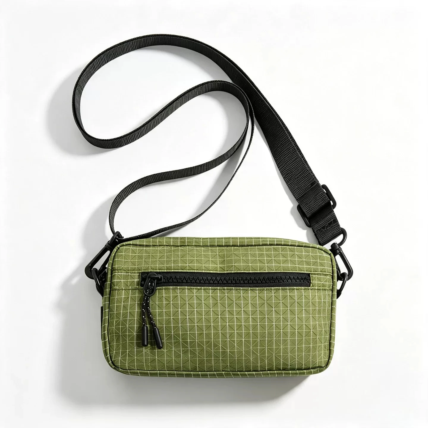 Lightweight Outdoor Crossbody Waist Bag Portable Shoulder Pouch Adjustable Strap Zipper Storage Pack for Travel Sports Gear