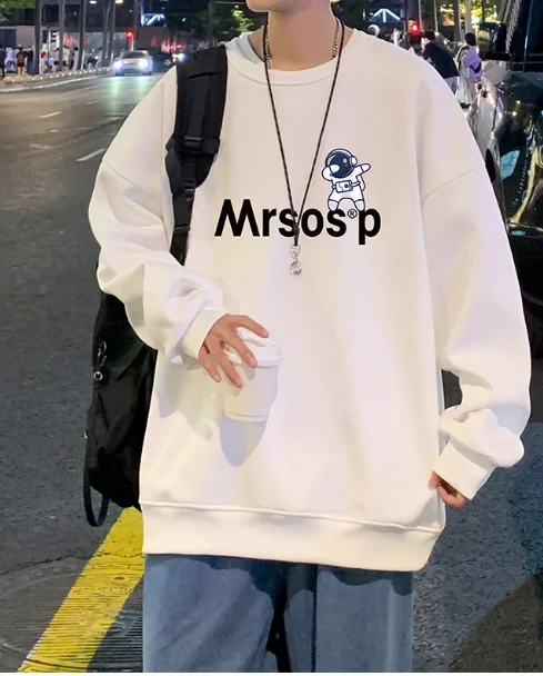 

Футболка для мужчин, осенняя футболка в стиле хип-хоп Basic Harajuku с длинными рукавами и графическим рисунком Mrsosp Pattern Bsketball Tops Футболка с принтом Y2k Мужская
