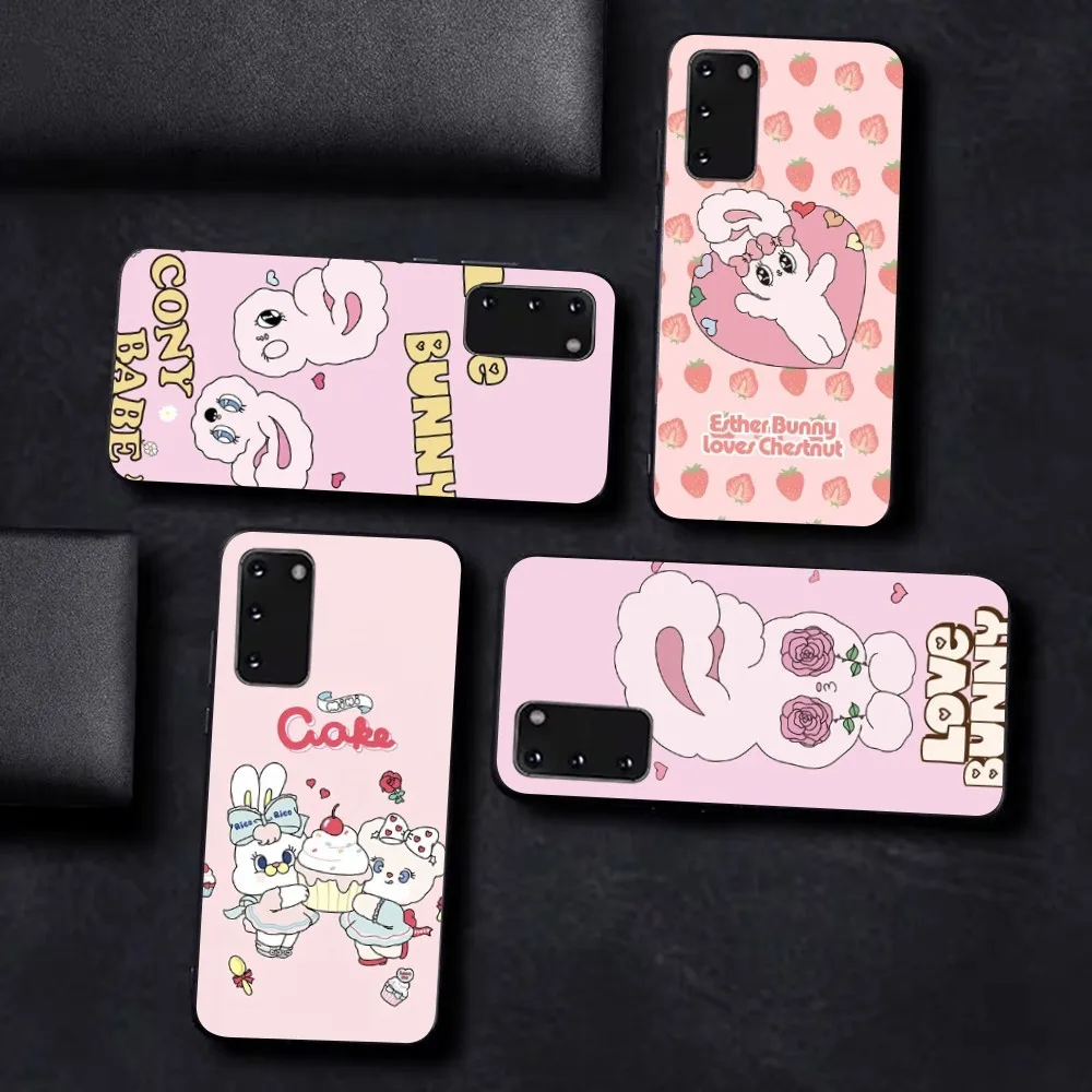 Esther Cute Bunny Phone Case For Samsung S 9 10 20 21 22 23 30 23 24 Plus Lite Ultra FE S10lite Fundas