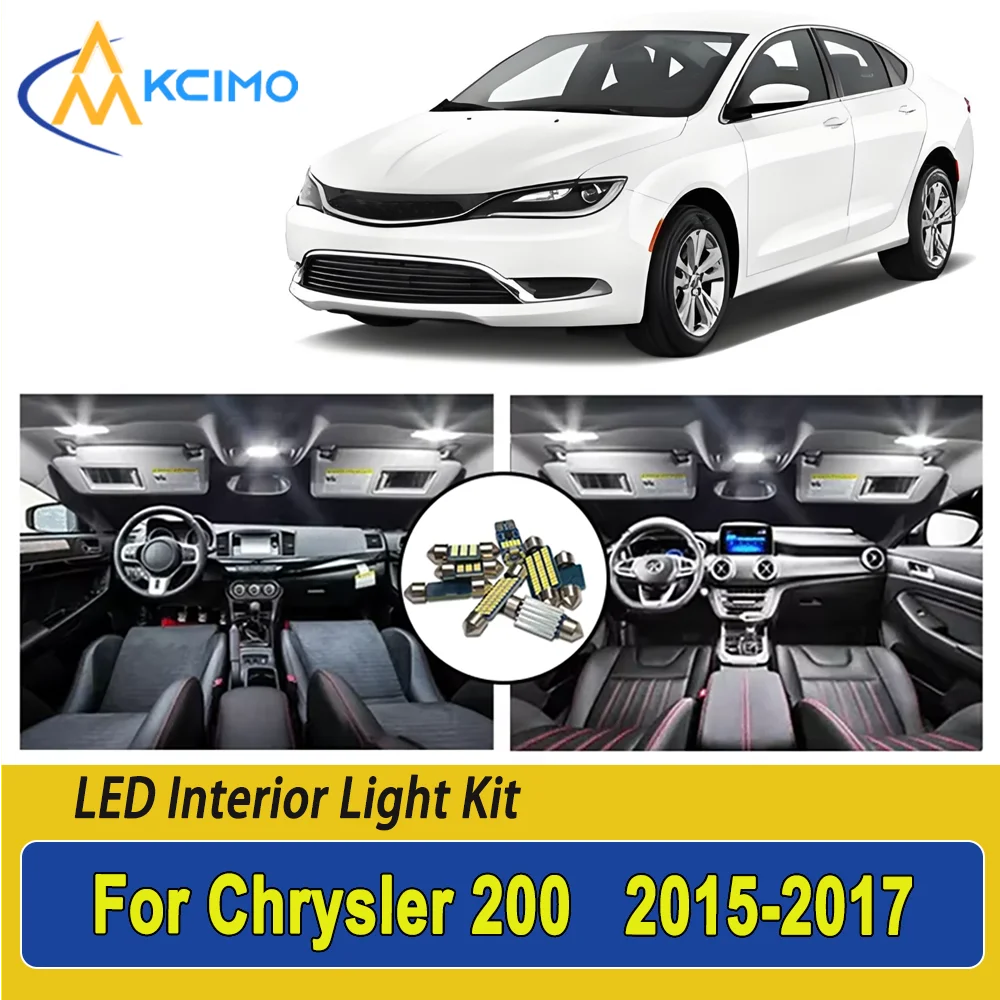 

New Light Bulb For Chrysler 200 (2015-2017) Premium Bright LED Interior Dome Map Trunk Light Kit Car Led Lamps Canbus Lamps Car