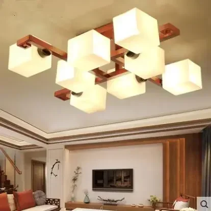 Modern minimalist personality Chinese style solid wood living room creative bedroom Chinese style