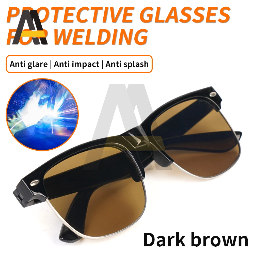 Welding Glasses Goggles High Strength Lenses Welders Cutting & Grinding Anti Splash Specialized Welding Protective Screen Glasse