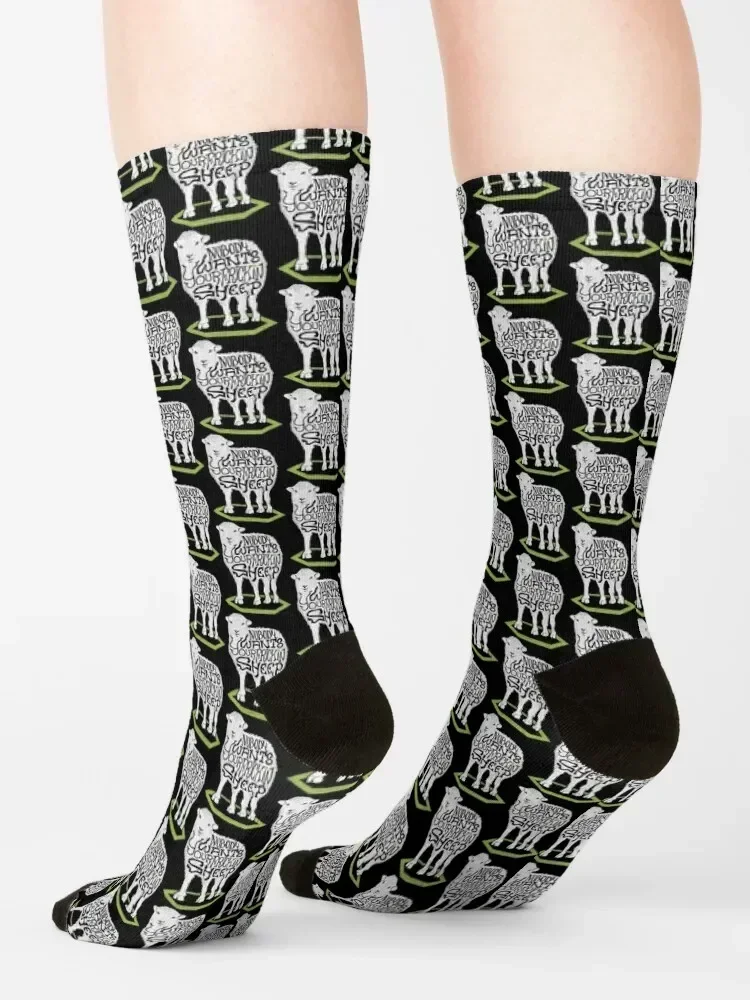Nobody Wants Your Sheep (ダーク) ソックス 滑り止め ハロウィン 子供用 レトロ メンズソックス レディース