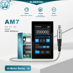 AM7-B Dental Electric Built-in Brushless Micromotor Full Touch Screen LED E-Type Motor Connect with Contra Angle Handpiece