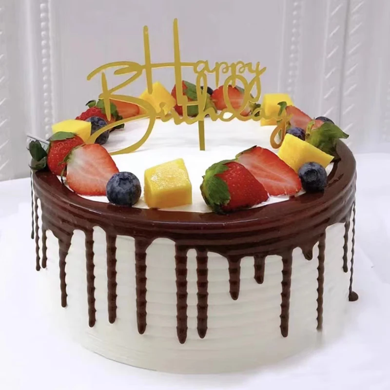 Simulated Birthday Cake Model, Plastic, Fruit Cream Cake Showcase Samples, Shooting Accessories, Wedding Decorations, Molds