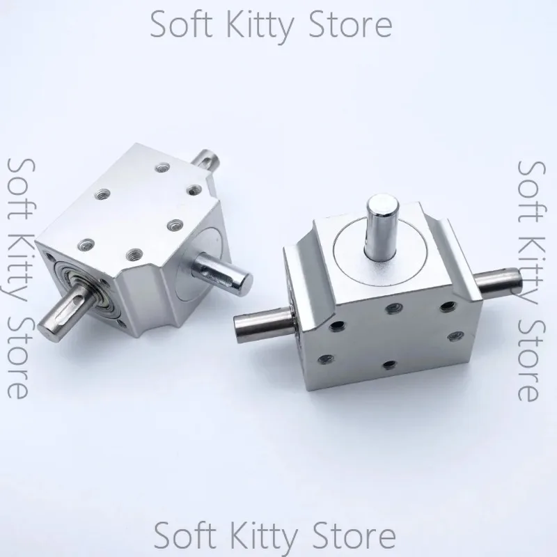 New Right Angle Conical Bevel Gearbox Right Angle Commutator Device Speed Ratio 1:1 Double 8MM Shaft Gear Material 45 Steel