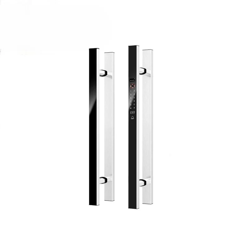 Fingleprint Card Password Digital Glass Door Handle Electric Smart Handle Lock For Access Control System HOT SALES