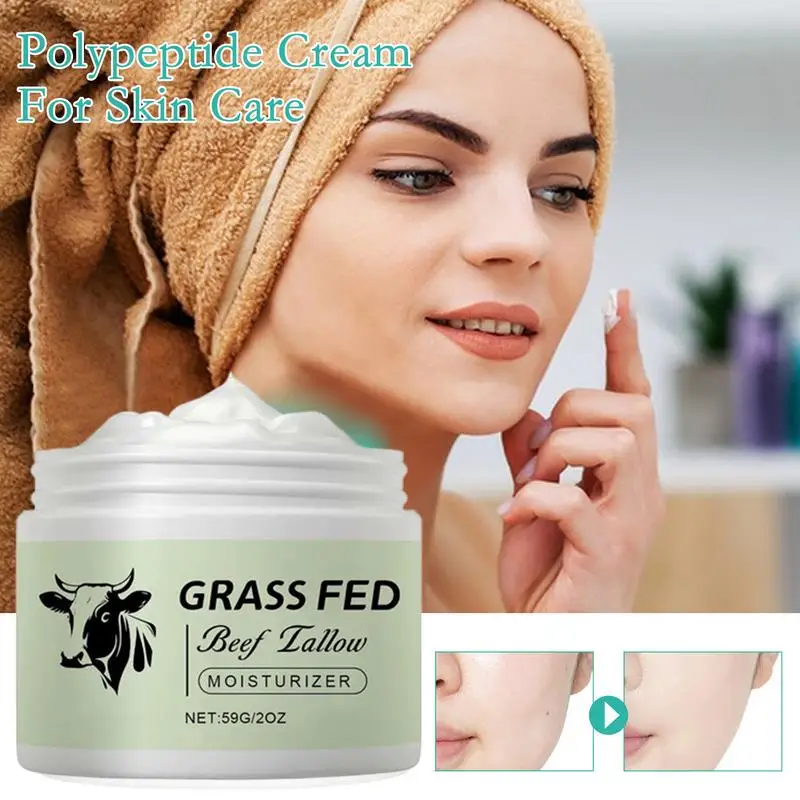 

beef tallow face cream 59g Women Face Nourishing Beef Tallow Cream Home Travel Use Everyday Skin Care Facial Moisturizer