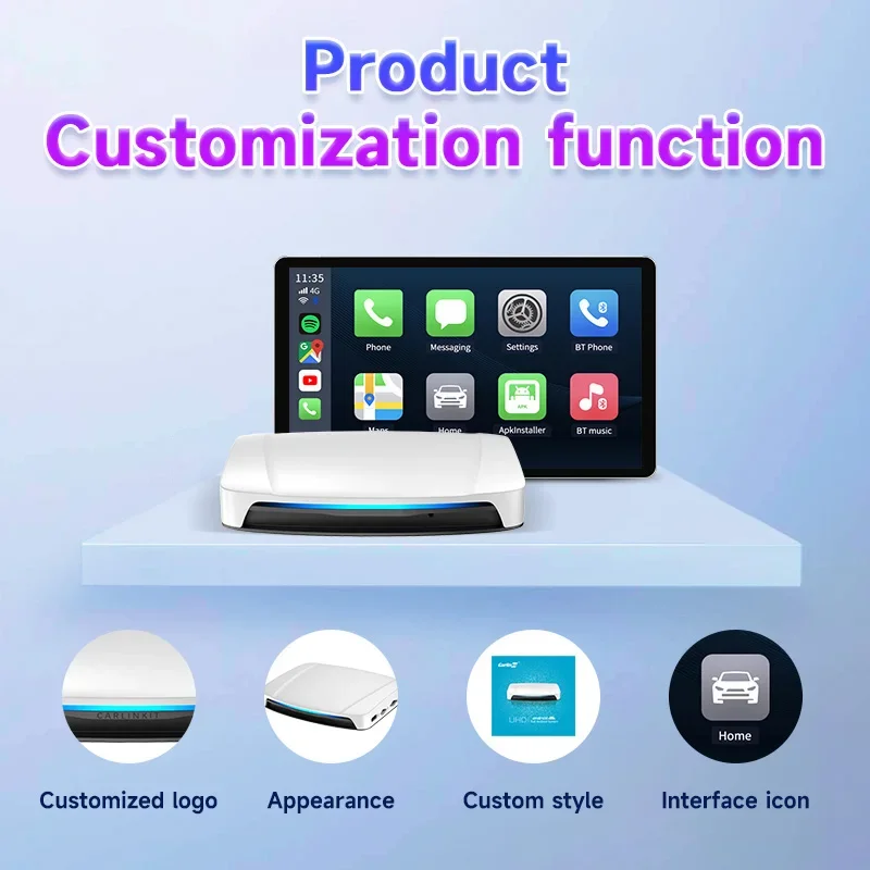 Carlinkit Tbox Uhd   Port 6225 Chip Car Tv Box Android 13 128Gb Wire to Wireless Carplay Android Auto Ai Box With Sim Tf Slot