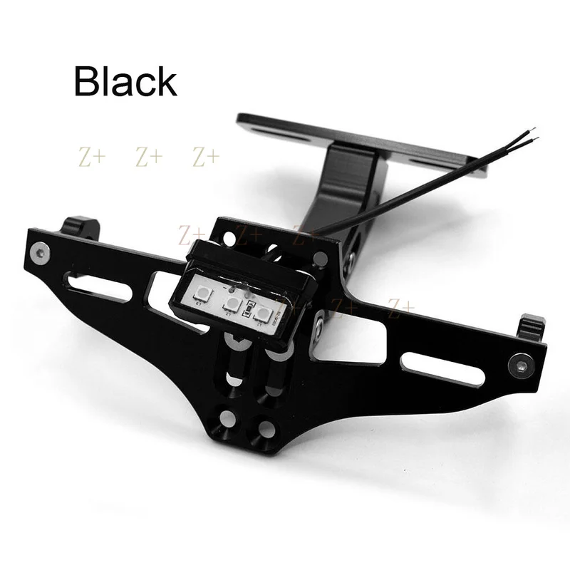 Z+   Universal Motorcycle Tail Tidy License Plate Holder Fender Eliminator LED Lights