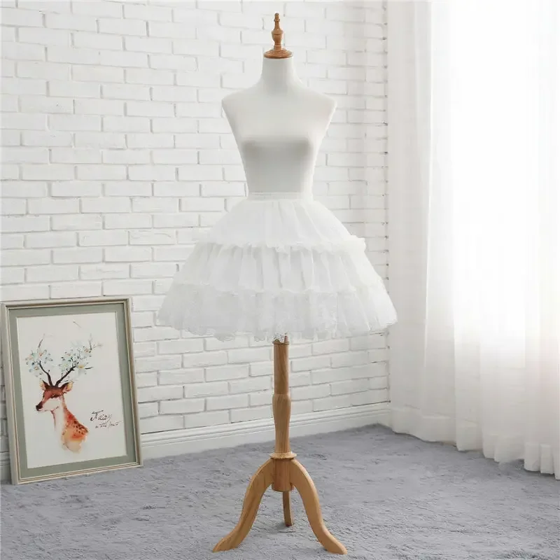 Girls Chiffon Petticoat A-line Skirt Bustle Adjustable Pannier Crinoline