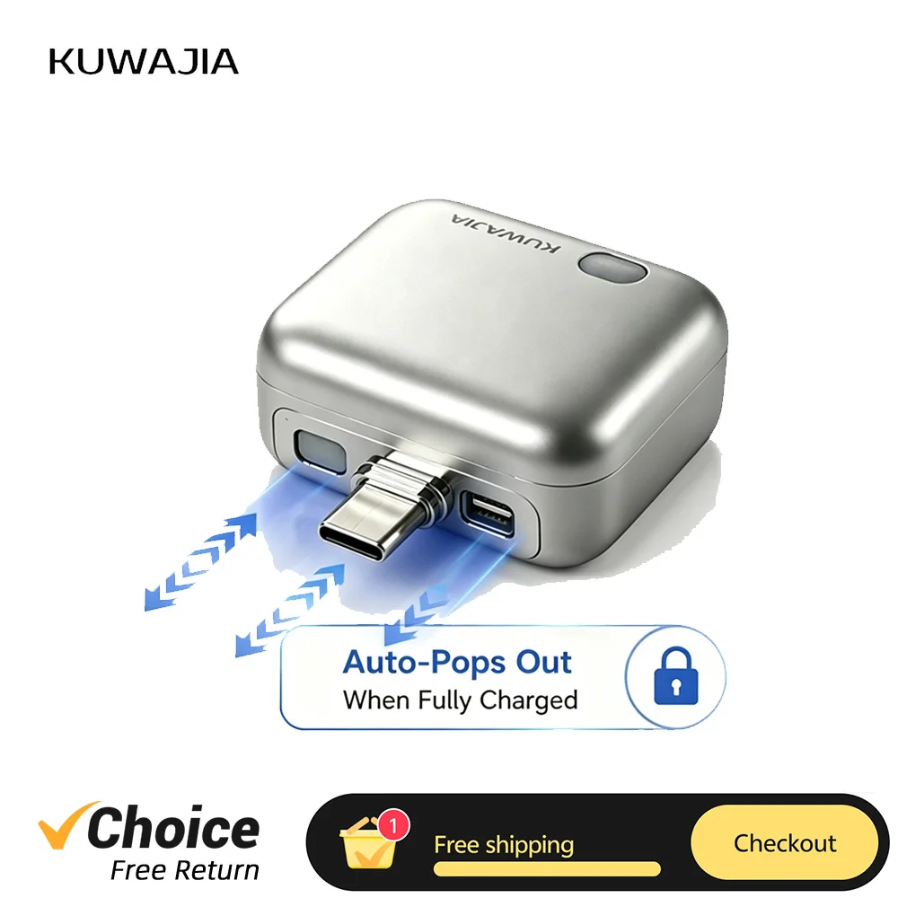 KUWAJIA KH-51 140W Full Charge Separator Auto Ejection USB-C Cable Physical Disconnect Safe Night Charging for Phones & Tablets