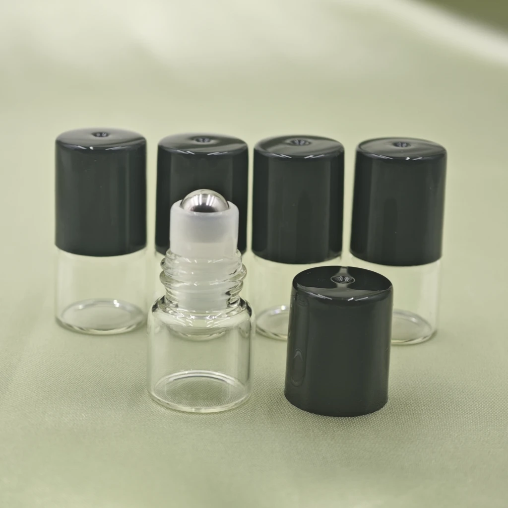 1ml2ml3ml Ball Essence Bottle Clear Glass Perfume Dispenser Bottle Reusable Travel Bottle 50 Per Box Free Accessories Tools