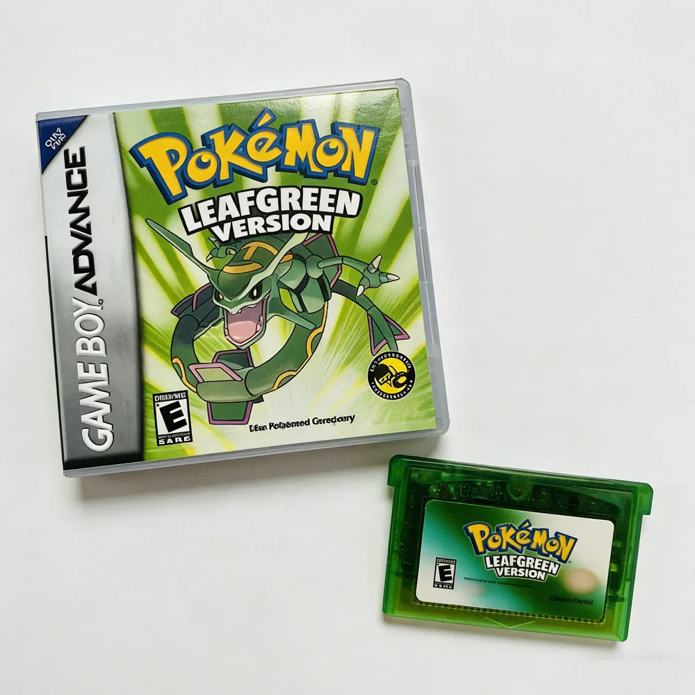 NUEVO Juego de la Serie Pokémon Emerald, FireRed, Leafgreen, Ruby, Sapphire, 5 Versiones, Juego GBA en Caja para Cartucho de Videojuegos de 32 Bits, Sin Manual