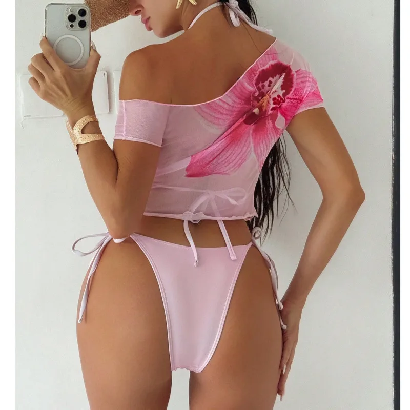 2026 sexy biquinis feminino maiôs feminino de três peças de banho praia natação wear fatos de banho conjunto de biquíni brasileiro piscina banhista