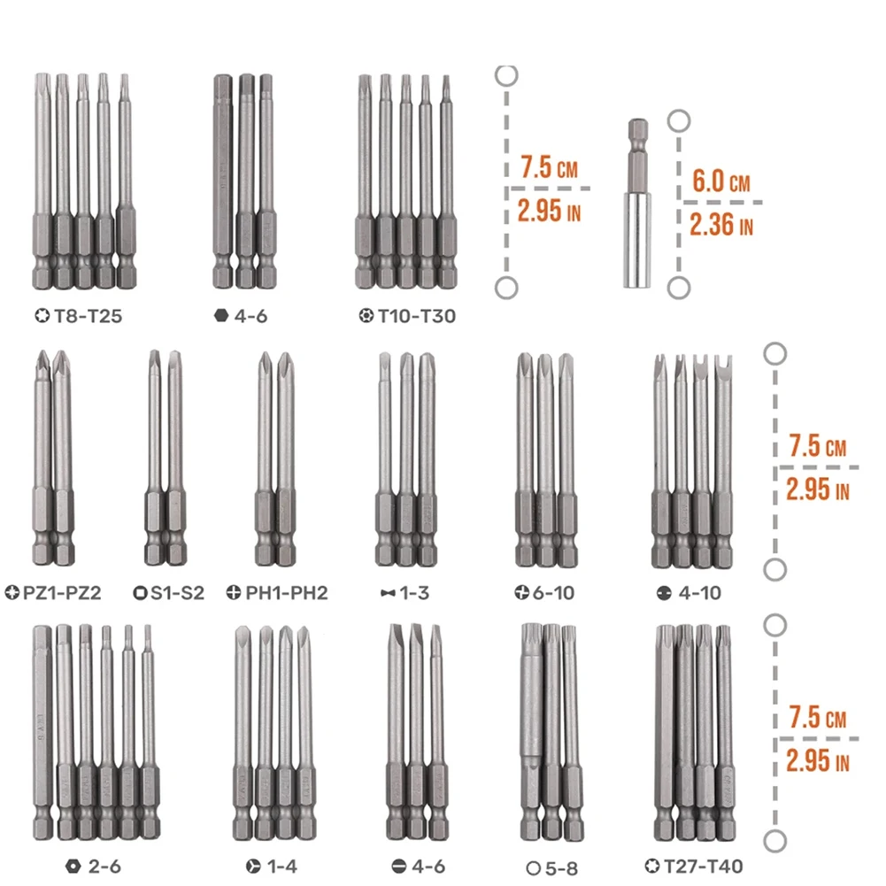 New Practical High Quality Hot Screwdriver Screwdriver for Head 1/4 Screwdriver Post Sleeve Set Storage Case for torx Bit