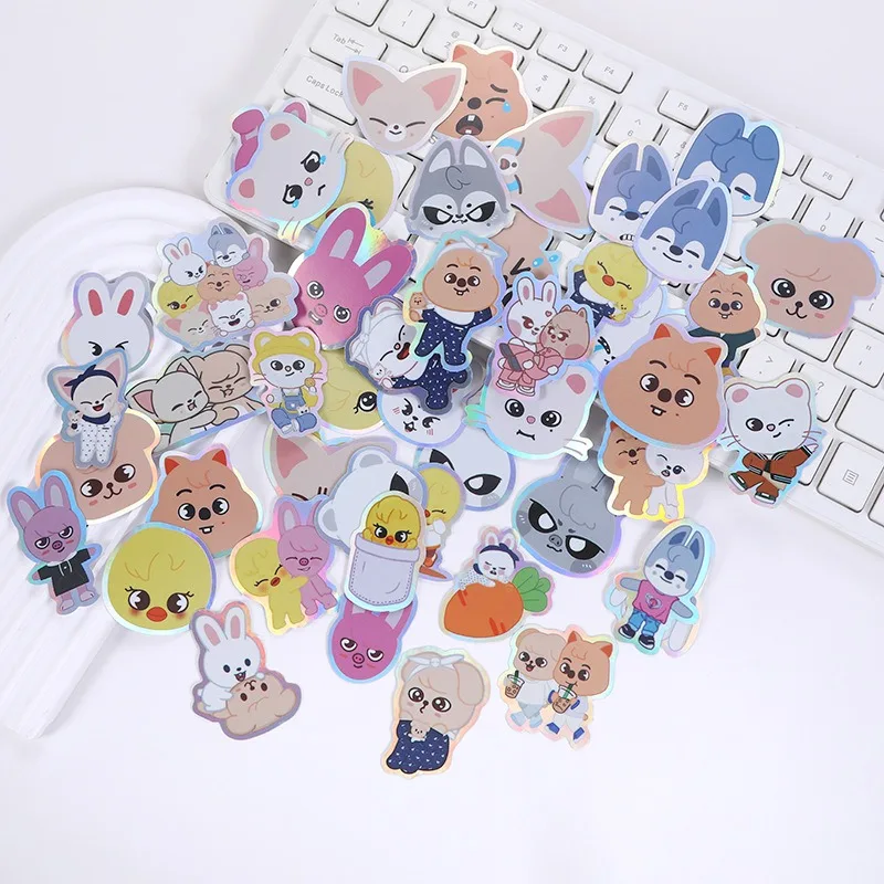 Stray Kids Animal Cartoon Adesivos 50P SKZOO Manuales Criativos Adesivos de Decoração de Bagagem Móvel