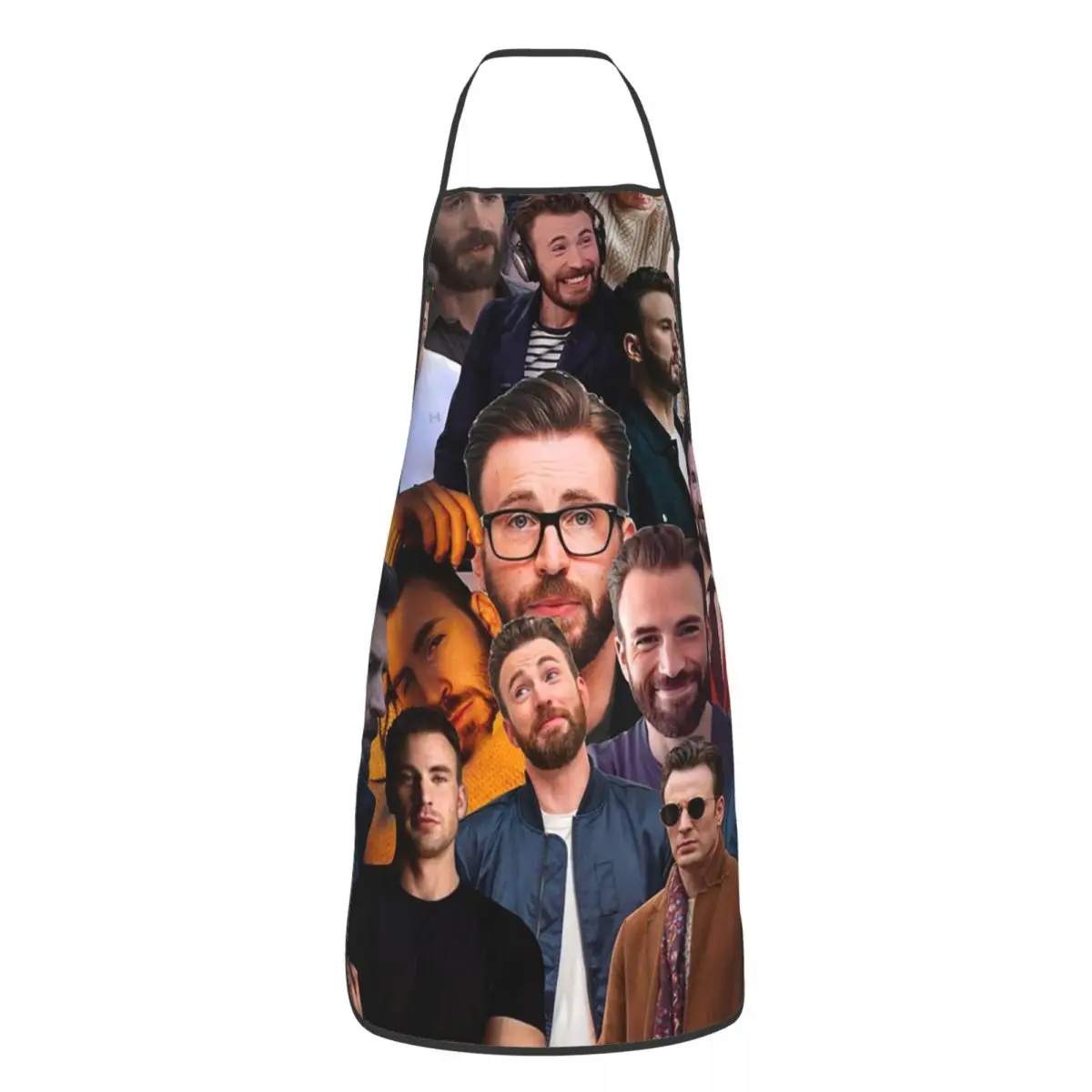 Chris Evans Photo Collage Aprons Chef Cooking Cuisine Tablier Waterproof Bib Kitchen Cleaning Pinafore for Women Men Gardening