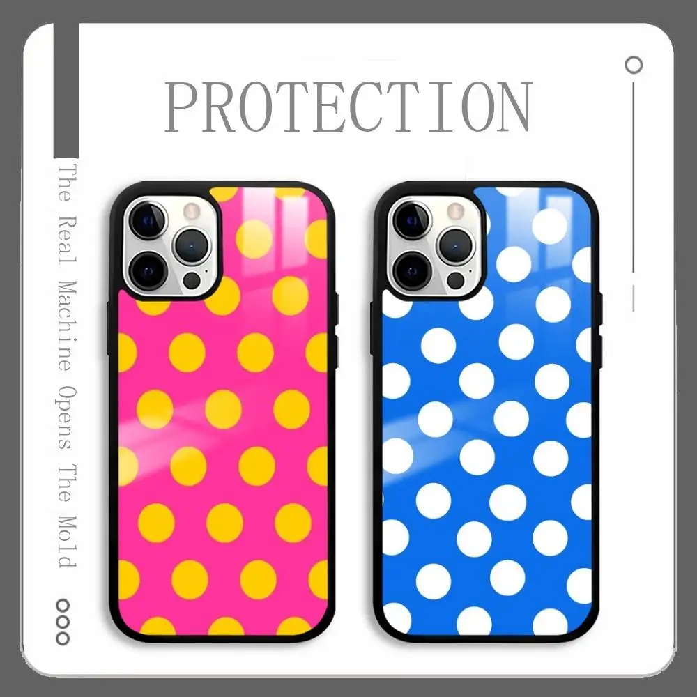 

Wildflower Dot Art Concise Phone Case For IPhone 16 15 14 13 12 11 Pro Max Plus Mini Plus Hard Mirror Surface Protect Funda