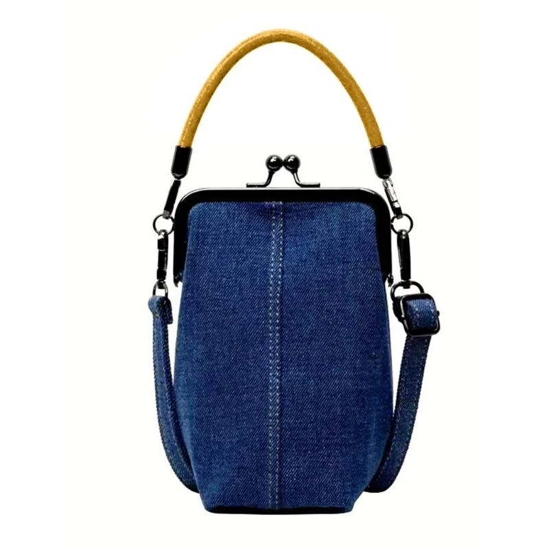 

652F Fashion Crossbody Bag for Women Retro Shoulder Bag Phone Bag Everyday Bag Simple Bag Denims Purse