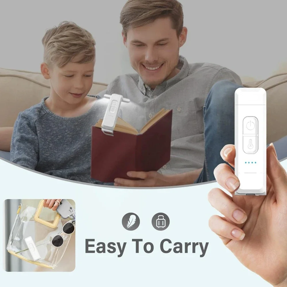 Reading Light, USB Rechargeable Book Light for Reading At Night in Bed,LED Clip on Portable Bookmark Light for Reading in Bed