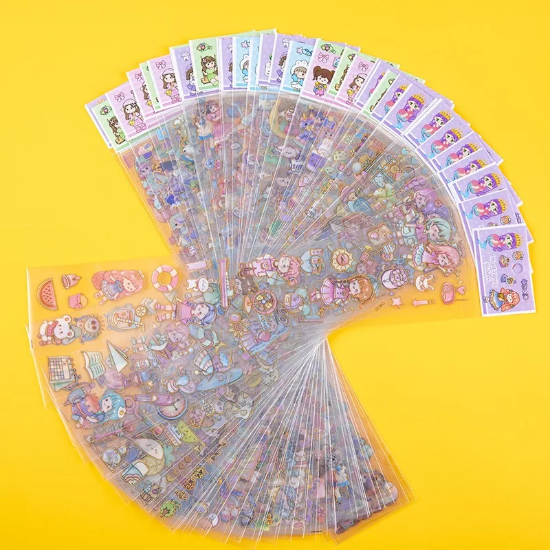 Cartoon Cute Stickers Waterproof Stickers Student Journal Scrapbooking No-Cut Stickers 12 Zodiac Series