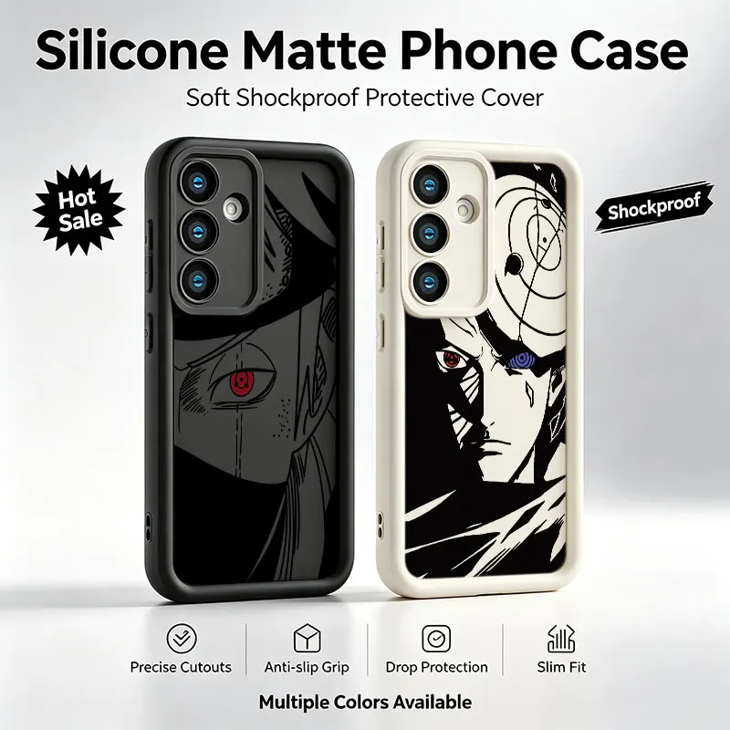 Naruto Uchiha Obito Kakashi Phone Case For Samsung Galaxy A17 A16 A15 A14 A07 A06 A57 A56 A55 A54 A53 A52 A36 A35 A34 A33 A26