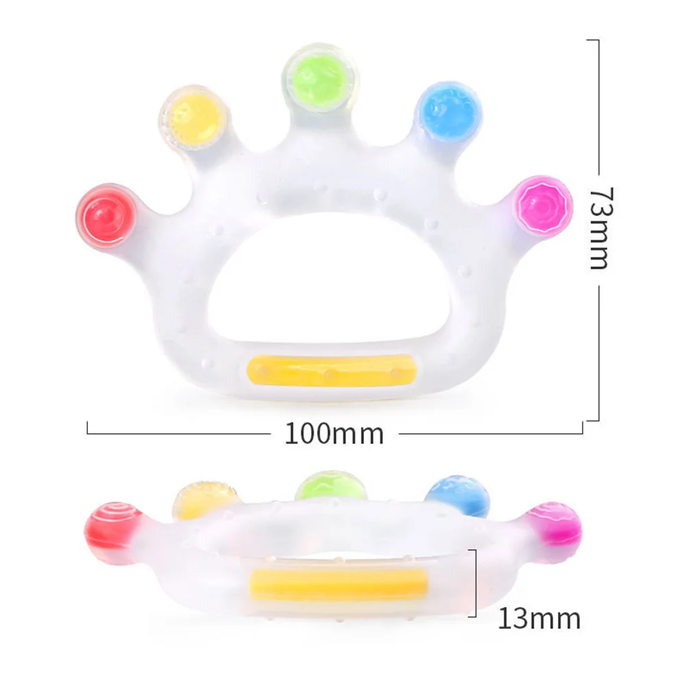 

Silicone Teething Stick Food Grade Safe Soft Baby Molar Relief Crown Design Colorful Infant Soother for Gum Massage and
