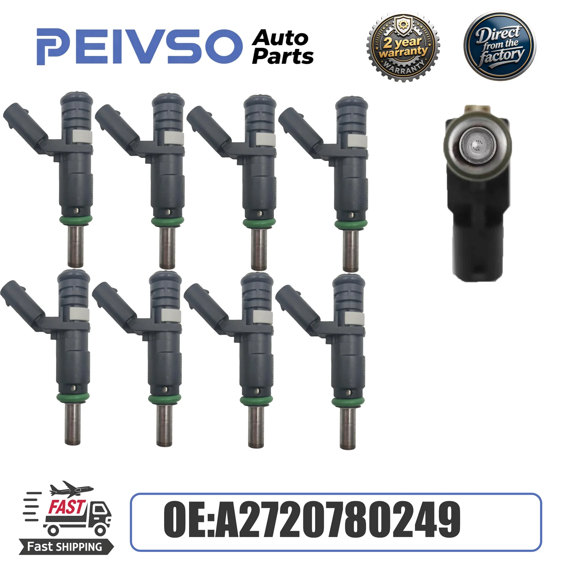 PEIVSO 4/8pcs  A2720780249 Fuel Injectors For Benz C300 C350 E350 ML350 R350 SLK350 CL550 E550 G550 GL450/550 S450/550 SL550