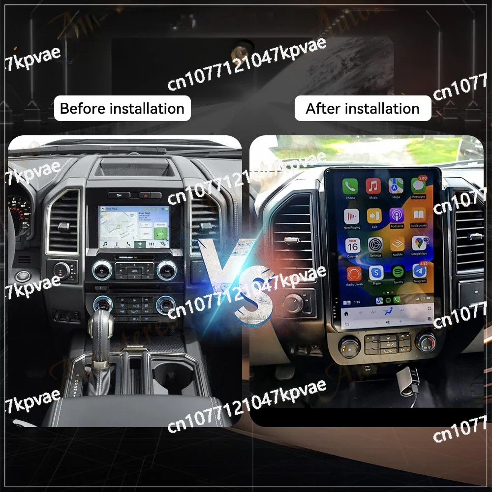 14.4 Inch Android 8+128GB for Ford F150 F250 2015-2021 Tesla Style Car GPS Navigation Multimedia Player Radio Tape Headunit HD