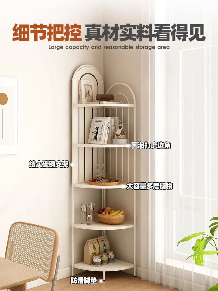 Triangular Shelf Corner Floor-to-ceiling Home Corner Bookshelf Wall Floor-to-ceiling Locker Storage Rack Multi-layer Wall Side