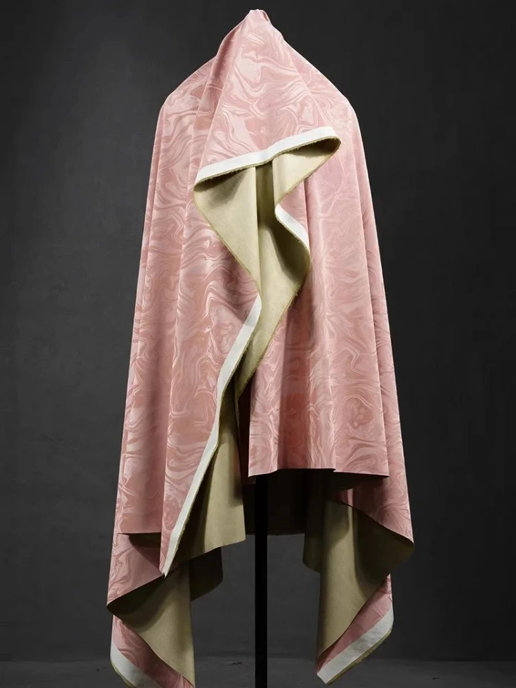 

Pink Creative Smooth Waterproof PU Leather Fabric for Sweet Jacket Designer Clothing Diy Sewing Cloth By The Yard