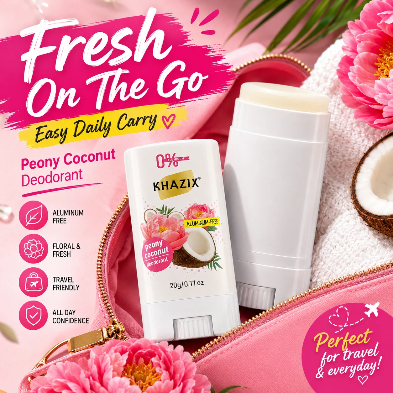 Shea Butter Deodorant Stick, Long Lasting Freshness, Underarm Odor Care for Men & Women.