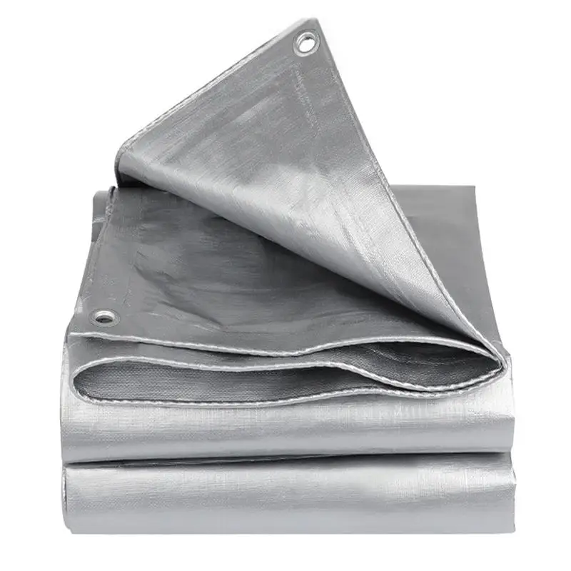 1PC Thickened Sunshade Tarpaulin Truck Outdoor Sunscreen Tarpaulin Waterproof Double Silver Sunshade Cloth Rainproof Cloth